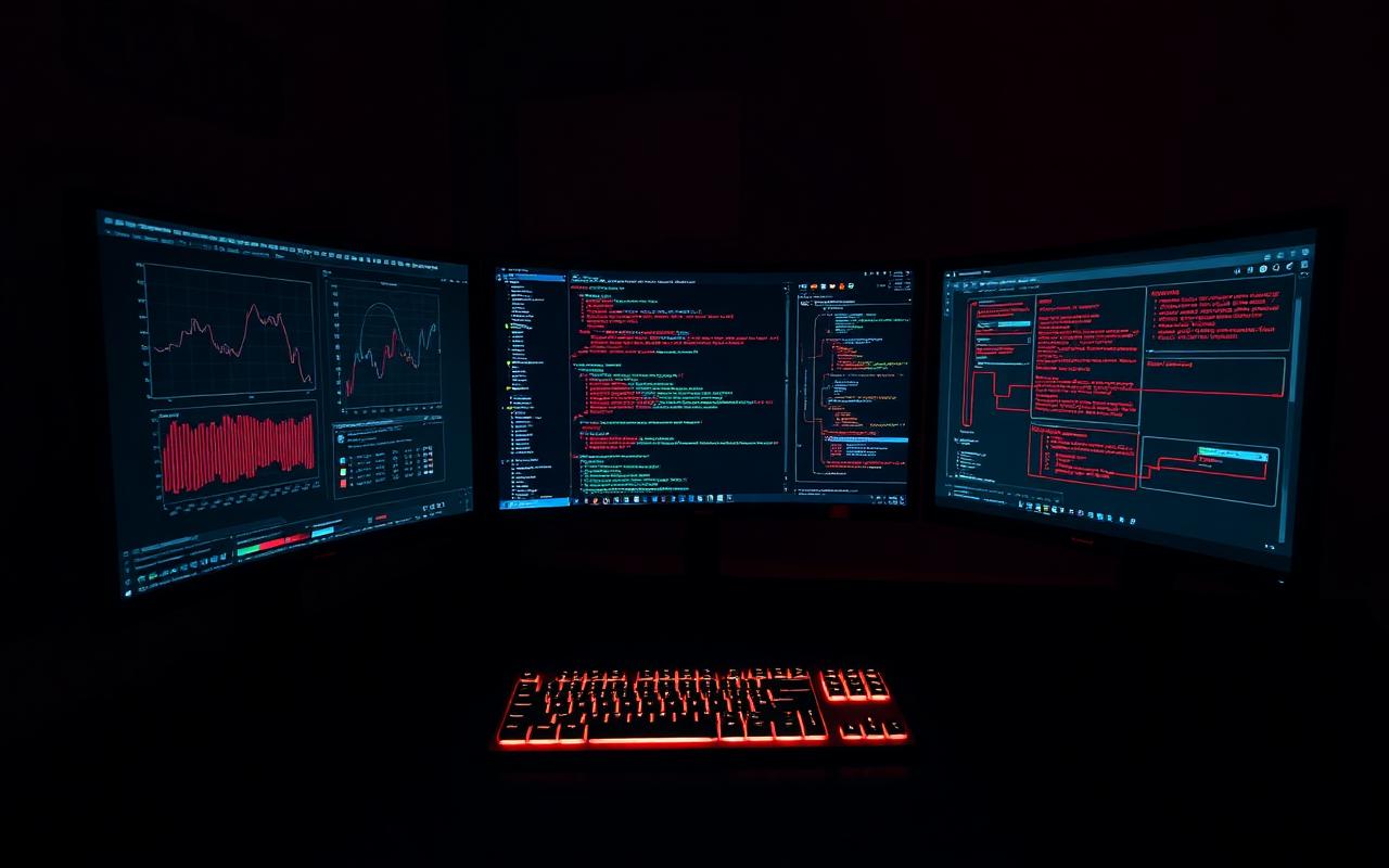 Penetration tester analysing an application during a security assessment